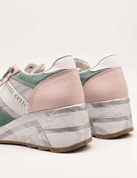 Deportivo Cetti C-1145 Ante Mesh Aqua-Plata de Mujer