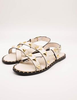 Sandalia Exé VF239-73 Off White- Gold de Mujer