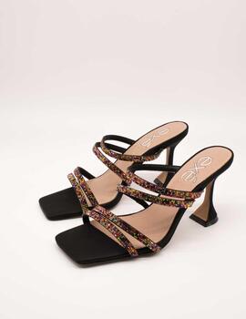 Sandalia Exé Bianca-759 Strass Black de Mujer