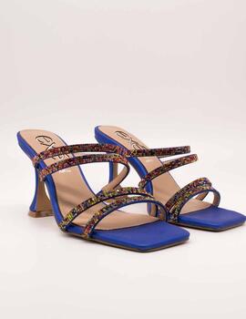 Sandalia Exé Bianca-757 Strass Blue de Mujer