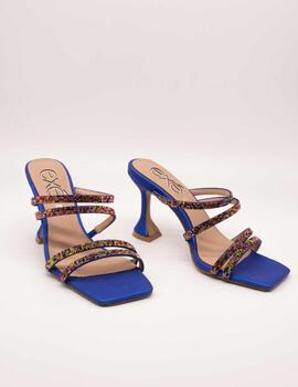 Sandalia Exé Bianca-757 Strass Blue de Mujer