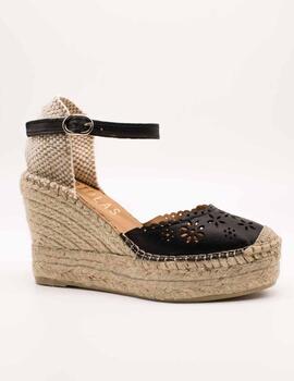 Esparto Fabiolas D407492 Flotter Negro de Mujer