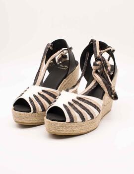 Sandalia Toni Pons Pals Crudo-Negro de Mujer