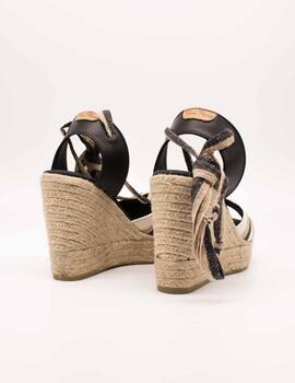 Sandalia Toni Pons Pals Crudo-Negro de Mujer