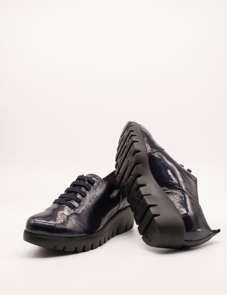 Zapatos negros mujer cuña cómoda - Wonders C-33100 negro