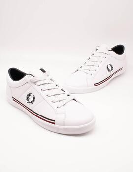 Deportivo Fred Perry Baseline Perf Leather White de Mujer