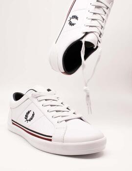 Deportivo Fred Perry Baseline Perf Leather White de Mujer
