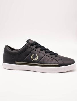 Deportivo Fred Perry Baseline Perf Leather Navy de Hombre