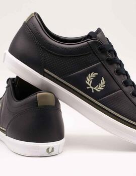 Deportivo Fred Perry Baseline Perf Leather Navy de Hombre