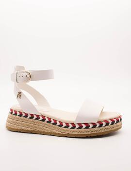 Sandalia Tommy Hilfiger FW0FW07080-YBL White de Mujer