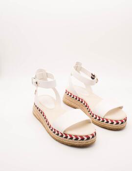 Sandalia Tommy Hilfiger FW0FW07080-YBL White de Mujer