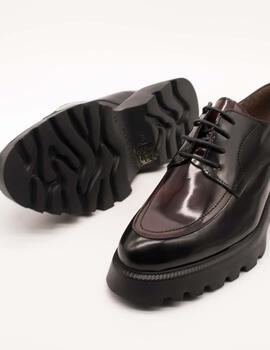 Zapato Wonders C-7201 Regata Negro/Vino de Mujer