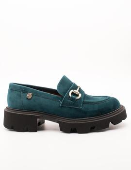 Zapato Popa Zintia Terciopelo Verde de Mujer