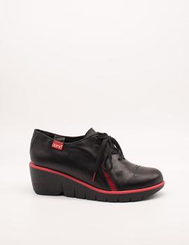 Zapato clamp 25baseva blk red de mujer.