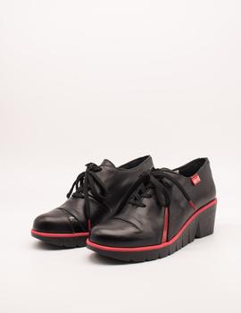 Zapato clamp 25baseva blk red de mujer.