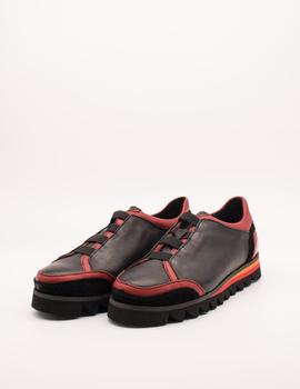 Zapato clamp 25anago dblk red blk de mujer.