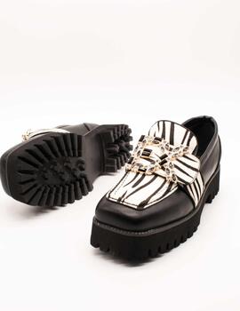 Zapato Exé P212-W168T Zebra White-Black de Mujer