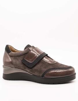 Zapato Pie Santo 235752 Suede Topo de Mujer