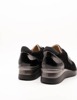 Zapato Pie Santo 235752 Suede Negro de Mujer
