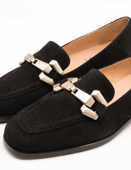 Zapato Dansi 5741 Ante Negro de Mujer