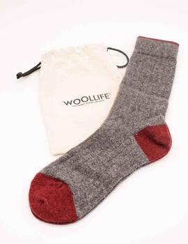 Calcetín Woollife Omega Cashmere Gris