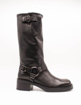 Bota Ovyé PAS03FNE-Nero Biker Negro de Mujer