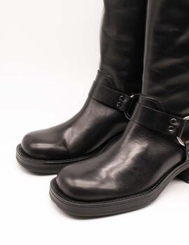 Bota Ovyé PAS03FNE-Nero Biker Negro de Mujer