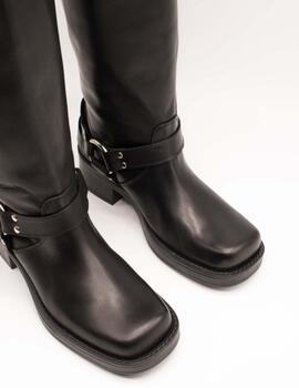 Bota Ovyé 7176VITNE-Nero Hebillas Negro de Mujer