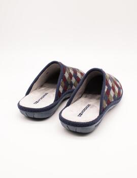 Zapatilla Nordikas 1728 Arlequin Marino de Hombre