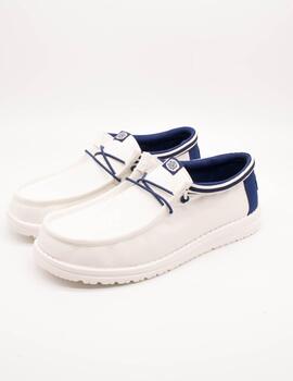 Deportivo Hey Dude Wally Letterman White-Blue de Hombre