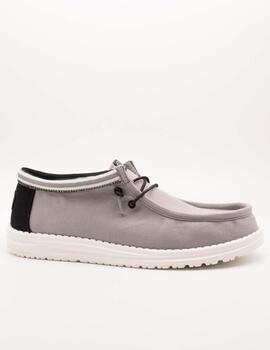 Deportivo Hey Dude Wally Letterman Light Grey de Hombre