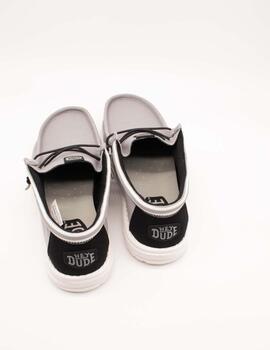 Zapato Hey Dude Wally Letterman Light Grey de Hombre