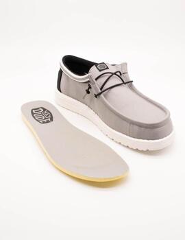 Zapato Hey Dude Wally Letterman Light Grey de Hombre