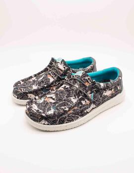 Zapato Hey Dude Wally H20 Tropical Black de Hombre