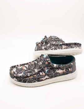 Zapato Hey Dude Wally H20 Tropical Black de Hombre