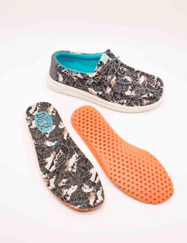 Zapato Hey Dude Wally H20 Tropical Black de Hombre