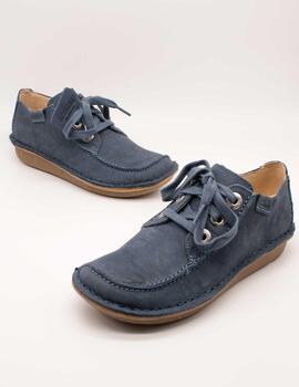 Zapato Clarks 26176288 Funny Dream Blue Nubuck de Mujer