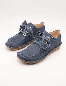 Zapato Clarks 26176288 Funny Dream Blue Nubuck de Mujer