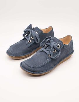 Zapato Clarks 26176288 Funny Dream Blue Nubuck de Mujer