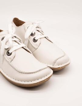 Zapato Clarks 26165444 Funny Dream White Leather de Mujer