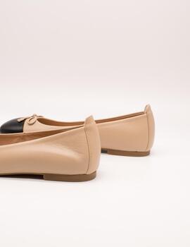 Bailarina Unisa Belle Beige-Negro de Mujer