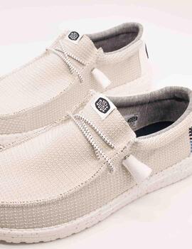 Zapato Hey Dude Wally Sport Mesh White de Hombre