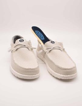 Zapato Hey Dude Wally Sport Mesh White de Hombre