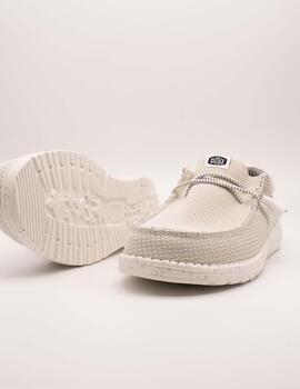 Zapato Hey Dude Wally Sport Mesh White de Hombre