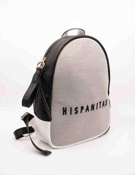 Mochila Hispanitas BV243400 Negro-Blanco de Mujer