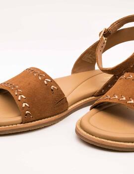 Sandalia Clarks 26176291 Maritime May Tan Suede de Mujer