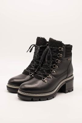 Botin Tamaris 26266 black leather tex de mujer.