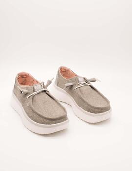 Deportivo Hey Dude Wendy Peak Chambray Walnut de Mujer