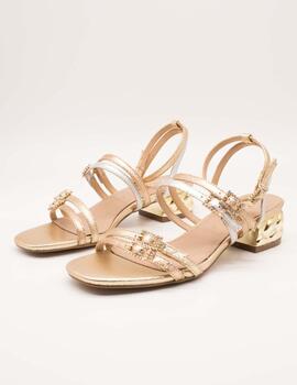 Sandalia Exé KATY-237 Metallic Gold Silver de Mujer