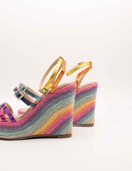 Sandalia Exé Naomi-927 Metallic Multicolor de Mujer